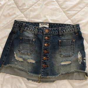 One teaspoon denim mini skirt
